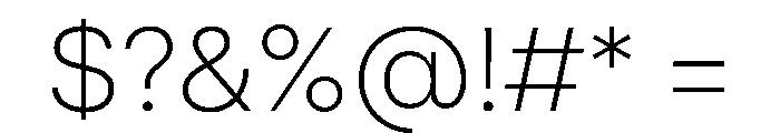 MirageTRIAL Extralight Instance Font OTHER CHARS