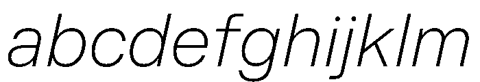 MirageTRIAL ExtralightItalic Instance FONT