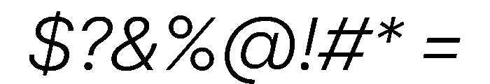 MirageTRIAL LightItalic Instance Font OTHER CHARS