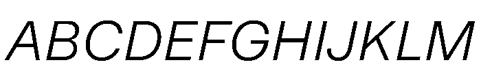 MirageTRIAL LightItalic Instance Font UPPERCASE