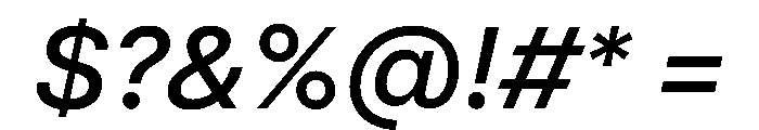MirageTRIAL MediumItalic Instance Font OTHER CHARS