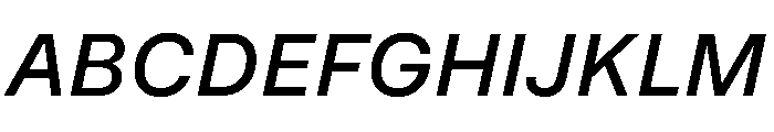 MirageTRIAL MediumItalic Instance Font UPPERCASE