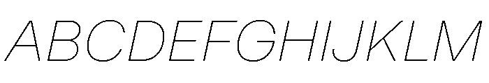 MirageTRIAL ThinItalic Instance Font UPPERCASE