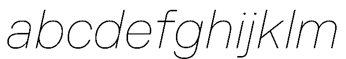 MirageTRIAL ThinItalic Instance FONT