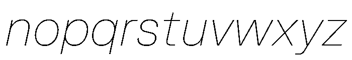 MirageTRIAL ThinItalic Instance Font LOWERCASE