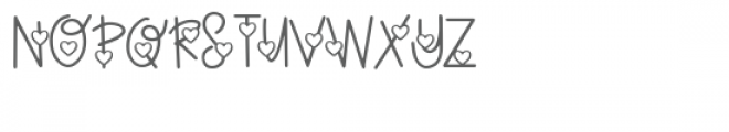 miss olivia hearts font Font UPPERCASE