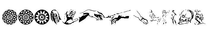 Michelangelo Extras Font UPPERCASE