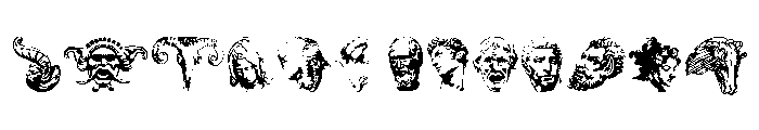 Michelangelo Extras Font UPPERCASE