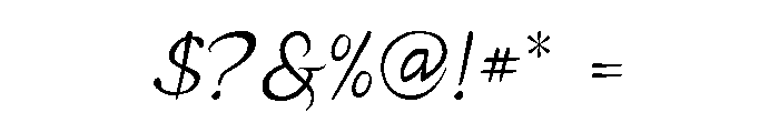 Michelangelo Regular Font OTHER CHARS