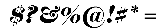 Miller Banner Black Italic Font OTHER CHARS