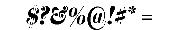 Miller Banner Compressed Black Italic Font OTHER CHARS