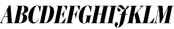 Miller Banner Compressed Black Italic Font UPPERCASE