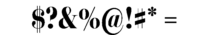 Miller Banner Compressed Black Font OTHER CHARS