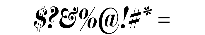 Miller Banner Compressed Bold Italic Font OTHER CHARS