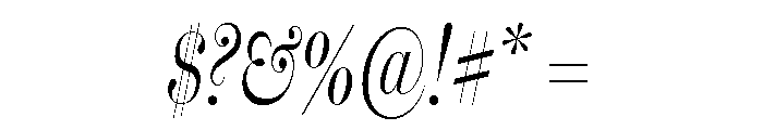 Miller Banner Compressed Light Italic Font OTHER CHARS