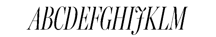 Miller Banner Compressed Light Italic Font UPPERCASE