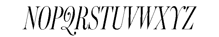 Miller Banner Compressed Light Italic Font UPPERCASE