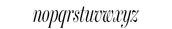 Miller Banner Compressed Light Italic Font LOWERCASE