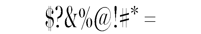 Miller Banner Compressed Light Font OTHER CHARS