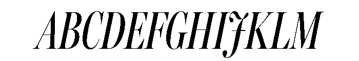 Miller Banner Compressed Regular Italic Font UPPERCASE