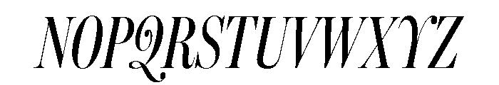 Miller Banner Compressed Regular Italic Font UPPERCASE