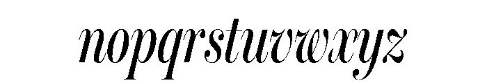 Miller Banner Compressed Regular Italic Font LOWERCASE