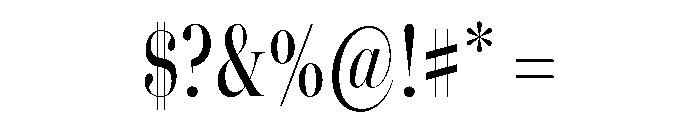 Miller Banner Compressed Regular Font OTHER CHARS