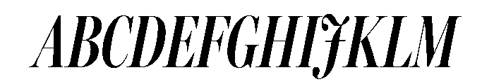 Miller Banner Compressed Semi Bold Italic Font UPPERCASE