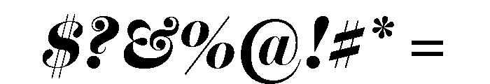 Miller Banner Condensed Black Italic Font OTHER CHARS