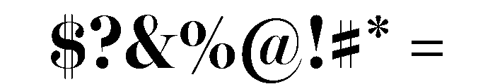 Miller Banner Condensed Bold Font OTHER CHARS