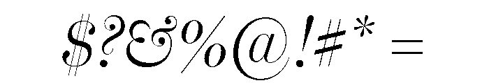 Miller Banner Condensed Light Italic Font OTHER CHARS