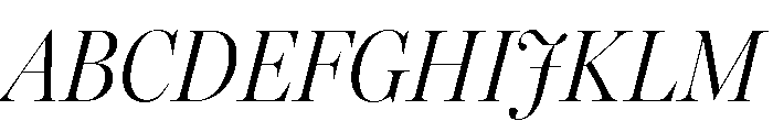 Miller Banner Condensed Light Italic Font UPPERCASE