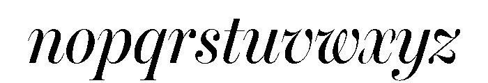 Miller Banner Condensed Regular Italic Font LOWERCASE