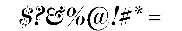 Miller Banner Condensed Semi Bold Italic Font OTHER CHARS