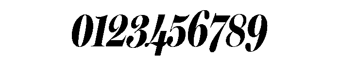 Miller Banner Extra Compressed Black Italic Font OTHER CHARS