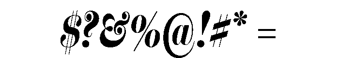 Miller Banner Extra Compressed Black Italic Font OTHER CHARS