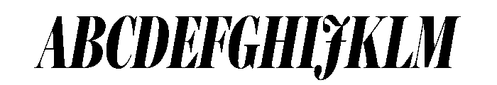Miller Banner Extra Compressed Black Italic Font UPPERCASE