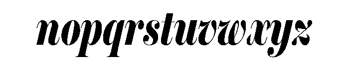 Miller Banner Extra Compressed Black Italic Font LOWERCASE