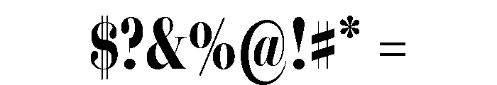 Miller Banner Extra Compressed Black Font OTHER CHARS