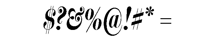 Miller Banner Extra Compressed Bold Italic Font OTHER CHARS