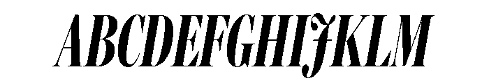 Miller Banner Extra Compressed Bold Italic Font UPPERCASE