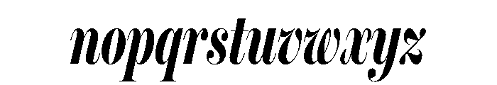 Miller Banner Extra Compressed Bold Italic Font LOWERCASE