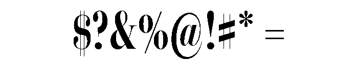 Miller Banner Extra Compressed Bold Font OTHER CHARS