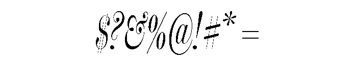 Miller Banner Extra Compressed Light Italic Font OTHER CHARS