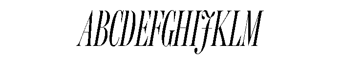 Miller Banner Extra Compressed Light Italic Font UPPERCASE