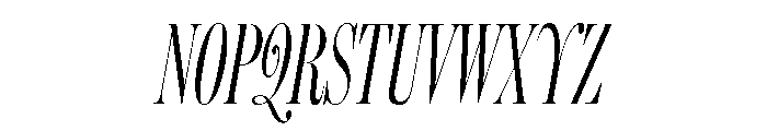 Miller Banner Extra Compressed Light Italic Font UPPERCASE