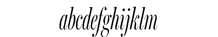 Miller Banner Extra Compressed Light Italic FONT