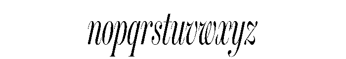 Miller Banner Extra Compressed Light Italic Font LOWERCASE