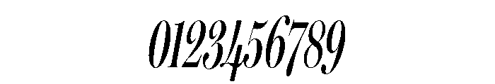 Miller Banner Extra Compressed Regular Italic Font OTHER CHARS