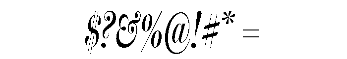 Miller Banner Extra Compressed Regular Italic Font OTHER CHARS